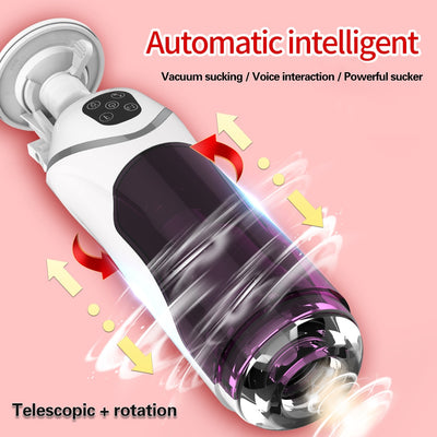 Male  telescopic insertion rotation Sucking Masturbator Cup 10 frequency 10 speed Masturbator Electric Sex Toy  for man sex shop