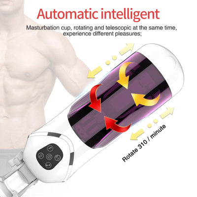 Male  telescopic insertion rotation Sucking Masturbator Cup 10 frequency 10 speed Masturbator Electric Sex Toy  for man sex shop