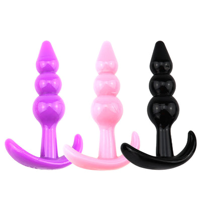 Mini Silicone Anal Plug Beads Jelly Toys Skin Feeling Dildo Adult Sex Toys for Men Butt Plug Sex Products Sex Toys for Women
