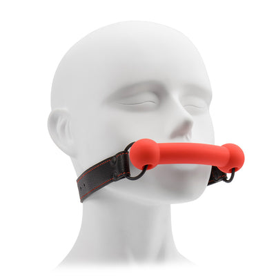 New Erotic Toys PU Leather Open Mouth Gag Silicone Bite Gag Dog Bone Ball Fetish bdsm Bondage Restraints Sex Toys for Couples