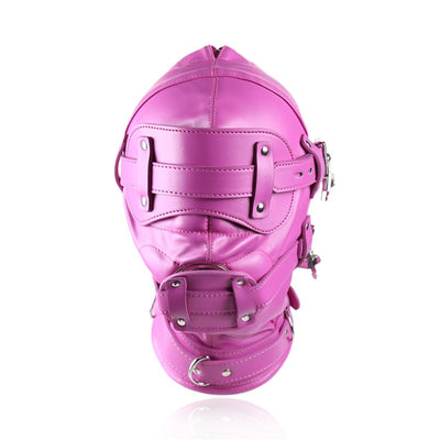 New Fetish SM Hood Headgear With Mouth Gag PU Leather BDSM Bondage Sex Mask Hood Toys Adult Games Sex Product For Couples