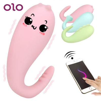 OLO 8 Speeds  Monster Pub Vibrator APP Bluetooth Wireless Control G-spot Massage Vibrating Egg Adult Games Sex Toys for Women