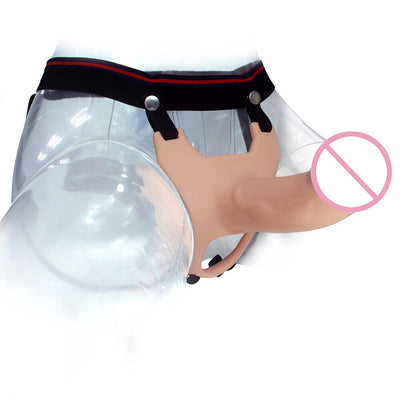 Strap on Dildo Penis Sleeve Wearing Panties for Penis Enlargement Extender Sex Toys for Men Gay Male Silicone Realistic