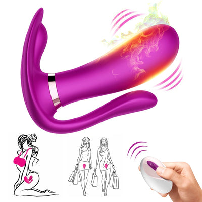 Omysky Butterfly Wearable Vibrator for Women Wireless Remote Control Vibrators G Spot Clitoral Stimulator Massager Sex Toys
