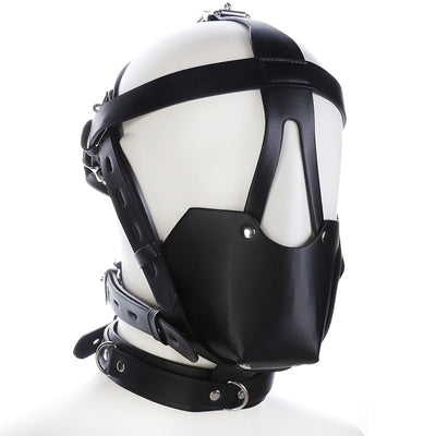PU Leather Harness BDSM Bondage Harness Gag Gay Mouth Mask with Ball Mouth Gag Fetish Salve Restraint Sex Toys for Couples