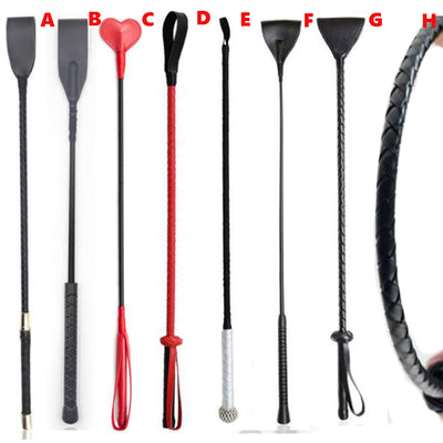 Prop Play Cane Riding Crop Whip ,Leather Functional Horse Costume,BDSM Bondage Spanking Flogger,Exotics Accessories