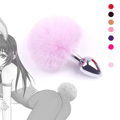 Rabbit Girl Tail Sex Metal Plush Anal Butt Plug Cosplay Cute Erotic Toy For Man Sexy Women Intimacy Bdsm Couple Adult Games