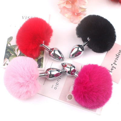 Rabbit Girl Tail Sex Metal Plush Anal Butt Plug Cosplay Cute Erotic Toy For Man Sexy Women Intimacy Bdsm Couple Adult Games