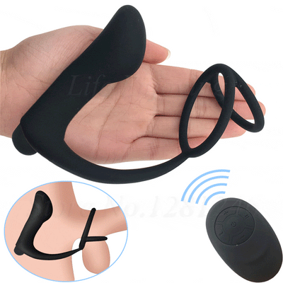 Remote Control Male Prostate Massager Anal Vibrator For Men Gay G-spot ass Plug Adult Sex Toys For Penis Delay Ejaculation Rings