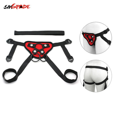 SMSPADE Neoprene Strap on Harness Dildo Toys Ultra Adjustable Lesbian Strap on Dildo Couples Sex Toys Sex Toys for Men Bdsm Game