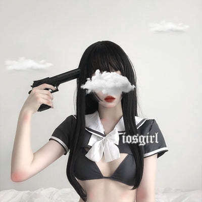 Schoolgirl Costume Cheerleader Miniskirt Grey Lingerie Mini Skirt School Girl Sexy Costumes Women Cosplay Student Uniform