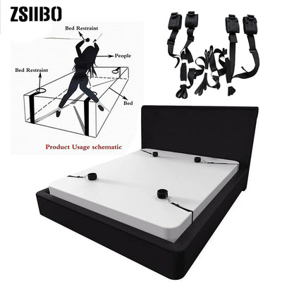 Sex Toys for Woman Adult Erotic Under Bed BDSM Bondage Fetish SlaveRestraint Toys Handcuffs & Ankle BDSM Bondage Sex Products
