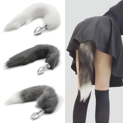 Sex Toys Soft Wild Anal Plug Metal Sex Tail Fox Tail Butt Plug Erotic Anus Toys For Adult Tail Flirting Cosplay Accessorie