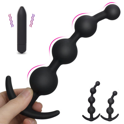 Silicone Anal Beads Vibrator Dildo Butt Plug Prostate Massage Vagina Ball Intimate Goods Masturbator for Women Men Erotic Toys