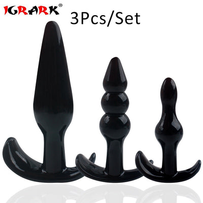 Silicone Anal Dildo No Vibrator Male Prostate Massager Anal Beads Plug G Spot Butt Plug Masturbation Anal Sex Toys for Couple