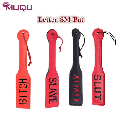 Slave Bitch XO 320mm Black Red Pink BlTCH SM Flog Spank Paddle Beat Submissive Slave Kinky Fetish BDSM Whip Torture Gear Sex Toy