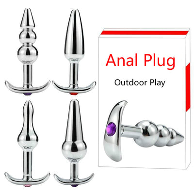 Stainless Steel Anal Plug Anchor Metal Vaginal Dildo Masturbation Massage Health Safe For Women Men Outdoor Play Sex Toys SM