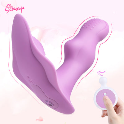 Strapon Dildo Vibrator Invisible Butterfly Vibrating Panties Clit Stimulator Masturbator Anal Vibrator Adult Sex Toys for Women