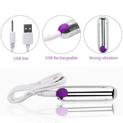 USB Rechargeable Mini Bullet Vibrator 10 Speed G-spot Clitoris Stimulator Anal Massager Dildo Vibrators Adult Sex Toys for Woman