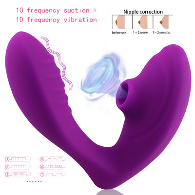 Vagina Sucking Vibrator 10 Speeds Vibrating Sucker Oral Sex Suction Clitoris Stimulator Erotic Sex Toy for Women Sexual Wellness