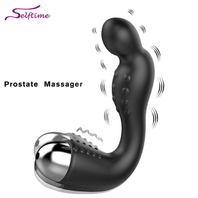 Vibrating Prostate Massager Men Anal Plug USB Charge 10 Stimulation Patterns Butt Plug Silicone Anal Sex Toys for Women & Men