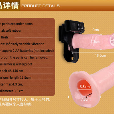 Vibrating Realistic Hollow Penis Strap on Dildo Sex Belt Gay Strapon Panties Silicone Huge Dildos Dick Briefs Sex Toys for Man
