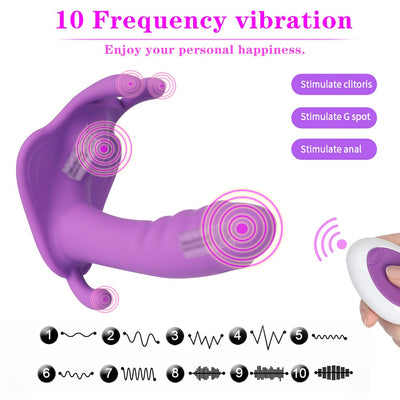 Wearable Butterfly Dildo Vibrator Wireless Sex Toys for Women G Spot Clit Stimulate Remote Control Vibrating Panties Adult Toys