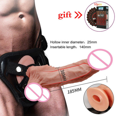 Wearable Safe Huge Dildo Panties Strap on Dildo Realistic Sex Toys Couples Men Strapon Adult Dildo Women Pene Realista