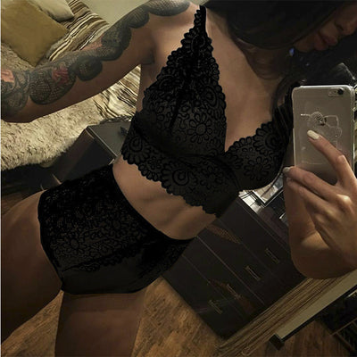 Women High Waist Sexy Lingerie Plus Size S-XXXL  Hot Erotic Lace Sleepwear Babydoll Erotic Lingerie Porno Exotic Apparel Set