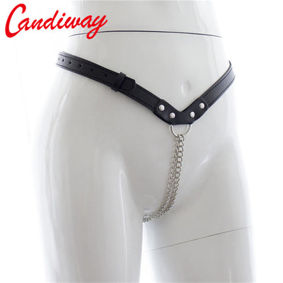 Candiway Chastity GStrings Panty BDSM Bondage Steel Chained Sex Toys for Woman Adult Sex Toy Fetish Harnesses Female Erotic