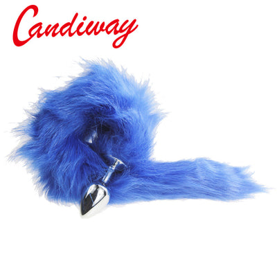 colorful Fox Tail DOG TAILS Butt Anal Plug Sex Toy BULLET buttplug G SPOT Toys Dog Tails COUPLES LOVER  Sex Products SEX GAME