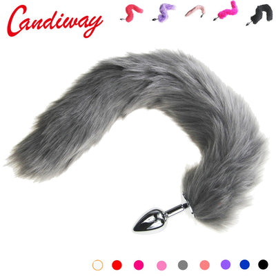 colorful Fox Tail DOG TAILS Butt Anal Plug Sex Toy BULLET buttplug G SPOT Toys Dog Tails COUPLES LOVER  Sex Products SEX GAME