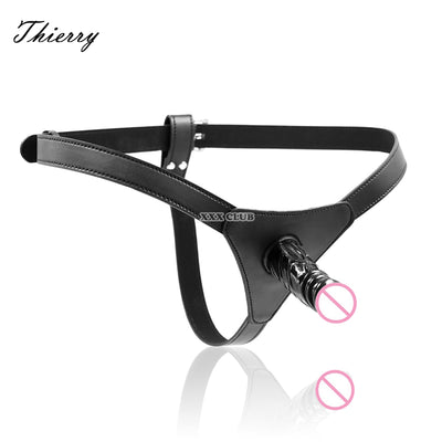 Realistic Dildo Leather Strap on Dildo Pants for Woman Men Couples Strapon Dildo Panties for Lesbian Gay Adult Game Sex Toys